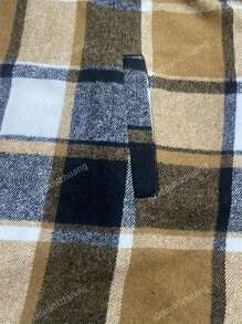Women's Casual Plaid Hooded Trench Coat, Autumn/Winter