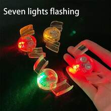 1 件牙齿发光 LED 灯、闪亮牙套、闪亮牙套、万圣节服装、酒吧用品、节日服装道具 - 彩色 - 查看 8