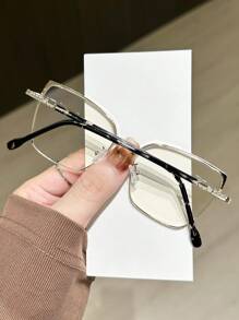 1副女士不锈钢猫眼弹簧脚垫，时尚百搭，无度数眼镜，四季皆宜