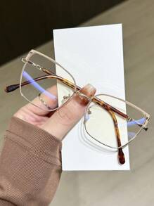 1副女士不锈钢猫眼弹簧脚垫，时尚百搭，无度数眼镜，四季皆宜