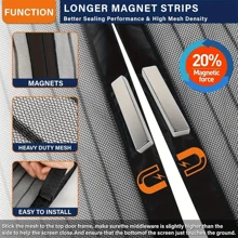 Magnetic Screen Door - Seamless Self-Sealing Design, Strong Insect Proof, Child & Pet Friendly, Easy Hands-Free Entry And Exit