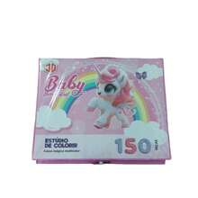 KIT 150 Pieces Children's Painting Suitcase Case Chalk Pens Pencils Varied Colors And Sizes + Coloring Drawings Children's Gift - Nhiều màu - Xem 8