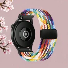 1 件 18mm20mm22mm 编织磁环兼容 Sam Galaxy Watch 7/6/5/4 40mm44m/6 Classic 43mm 47mm/Active 2/Gear S3 Classic/HW GT5/GT4 41mm 46mm/GT2/GT 3 42mm 46mm/HW Watch 4 Pro/Watch GT 5 Pro 表带，磁性编织环兼容 表带