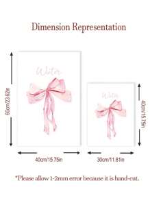 1 pieza Póster de arte estilo lazo con nombre personalizado, pintura en lienzo con letra, póster nórdico, decoración de pared para habitación de niños, accesorio, imagen colgante regalo de Navidad, Día de San Valentín, decoración Día de San Valentín, sin marco