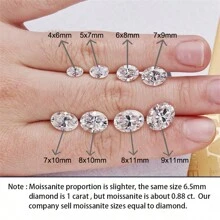 1pc Fashionable Moissanite Asymmetrical Champagne Oval Cut Loose Gemstone, Can Be Mounted Into Jewelry Ring - Champagne - View 4