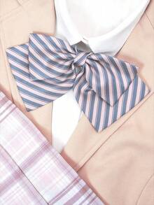 pooting bear 1 szt. Damski krawat w kratę z kokardą w stylu retro, odpowiedni do codziennych dekoracji, szkoły, stroju JK - Wielokolorowe - Zobacz 6