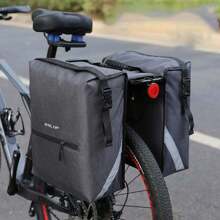 1pc Large Capacity Waterproof Cycling Backpack, Mountain Bike Saddlebag, Rear Pannier, Seat Post Bag, Front Handlebar Pack, Bike Accessory Storage Bag - Black - View 20