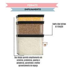 Pote Hermético Cozinha  4 Litros Pote Hermetico 4000ml Porta Mantimentos para grãos arroz ração Resistente - Vermelho - Visão 4