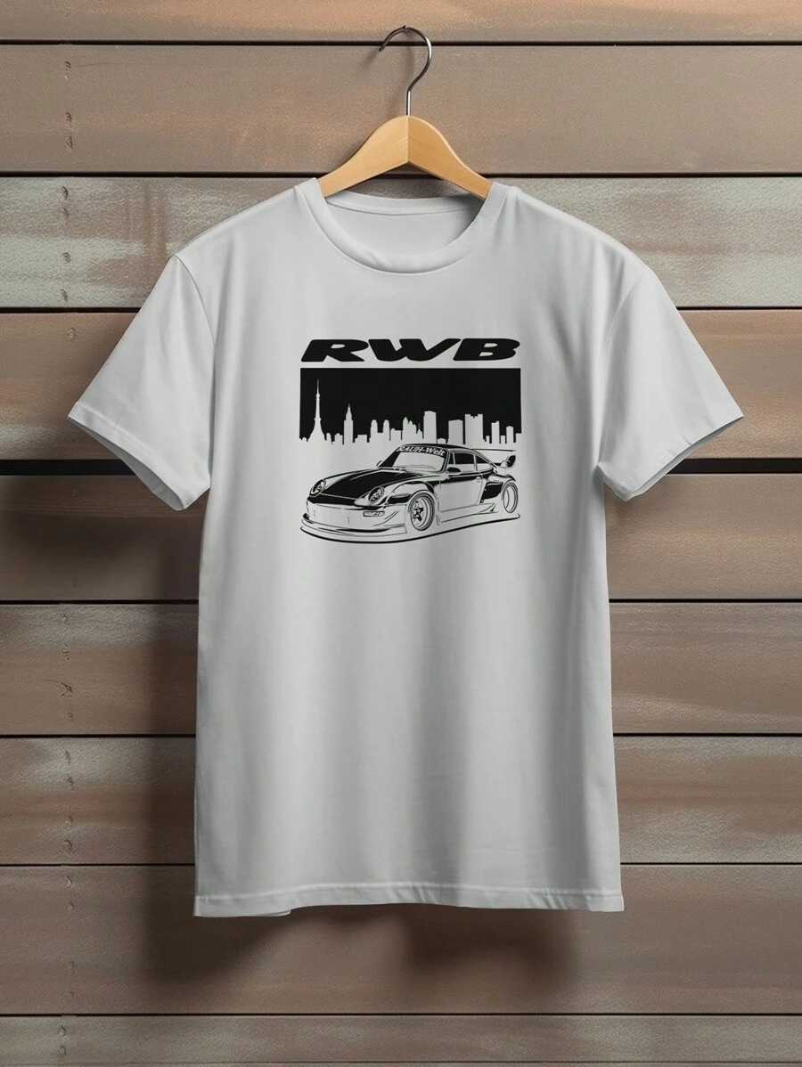 T-Shirt Car Sport  911 RWB Rauh-Welt Ref 1258 FLUXOGEEK - Grey - View 1