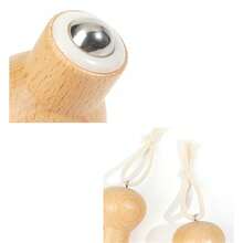 1 pieza Dispositivo de masaje facial de jade con forma de bombilla creativa, mini masajeador manual de acupresión de meridianos para el Body - Multicolor - Ver 3