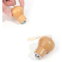 1 pieza Dispositivo de masaje facial de jade con forma de bombilla creativa, mini masajeador manual de acupresión de meridianos para el Body - Multicolor - Ver 5