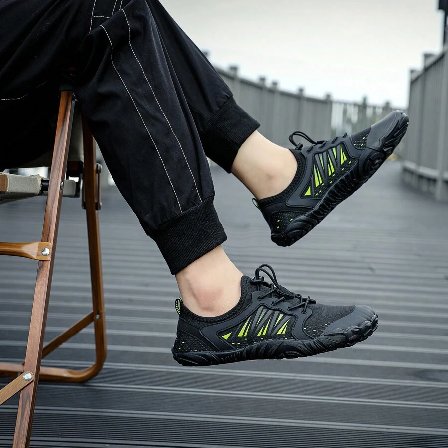 男女款赤足极简主义宽头鞋赤足鞋零落差 - 黑色 - 查看 1