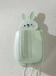 1 件兔子卡通壁挂式收纳架，无需钻孔，强力粘合剂，适用于厨房、浴室和卫生间，储物盒架子家居浴室装饰浴室收纳秋季装饰返校 - 彩色 - 查看 14