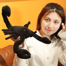 Preparado para Halloween - Escorpión negro de peluche realista: 3D serie oscura, animal de peluche para una decoración espeluznante del hogar o un juguete festivo