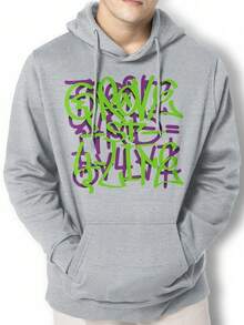 Grove ST Print SA Jacket Sweatshirt Kangaroo GPJ1 - Light Grey - View 1