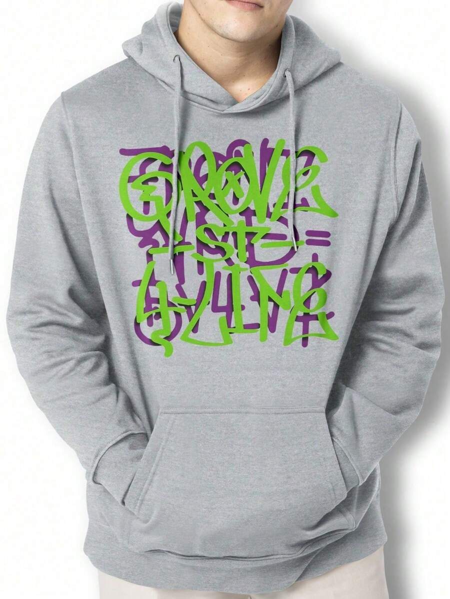 Grove ST Print SA Jacket Sweatshirt Kangaroo GPJ1 - Light Grey - View 1