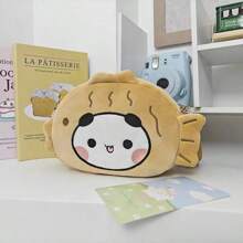 卡哇伊布布杜杜毛绒背包 Yier 熊猫鱼形单肩包可爱卡通毛绒柔软毛绒玩具家居装饰 送给男朋友女朋友 - 多色 - 查看 6