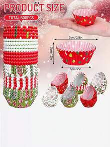 600Pcs Christmas Cupcake Liners Funny Cartoon Character Cupcake Wrappers Baking Cups Holders Red Green Muffin Liners For Xmas Holiday Birthday Party Candy Make Baking Supplies Christmas Christmas Decor Christmas Decorations Christmas Gifts