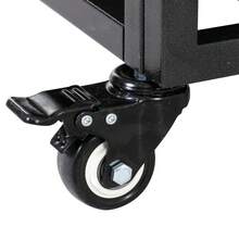 52" Heavy Duty Dog Crate Large Dog Cage Strong Metal Dog Kennels And Crates For Large Dogs With 4 Lockable Wheels - 黑色 - 查看 5