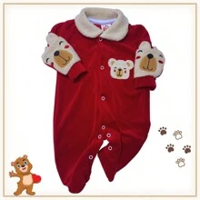Baby-Winter Jumpsuit-Plush Baby Jumpsuit-Baby Teddy Bear Jumpsuit - 查看 2