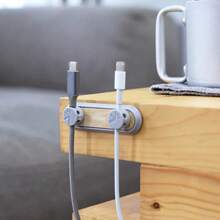 高效桌面电缆整理器磁性夹，用于数据线卷线器 USB 电缆固定器桌面插头硅胶线固定夹，让您的桌面保持整洁 - TUP2 - 查看 3