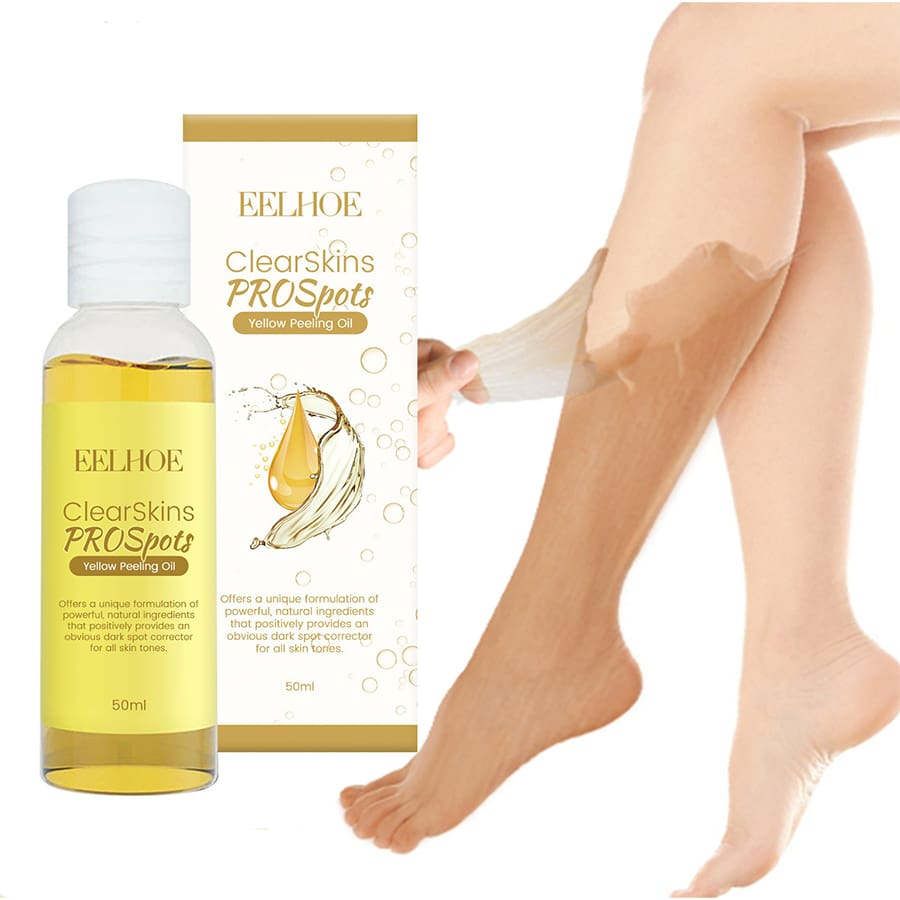 1 件 EE LHOE 去角质油，深层清洁去除死皮，亮白保湿身体和面部护理油 - 黃色 - 查看 1