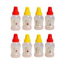 4/8pcs Mini Portable Condiment Bottles - Perfect For On-The-Go Travelers Office Lunch Summer Picnics Camping