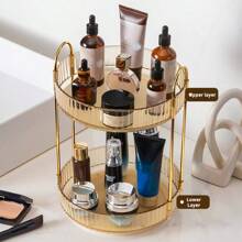 1 pièce Présentoir cosmétique multifonctionnel rotatif à 360 degrés, grand organisateur de salle de bain, organisateur de maquillage de vanité, boîte de rangement de table transparente avec des couches détachables et renforcées pour les grands flacons, sacs, sacs à maquillage, vanité, voyage, sac à maquillage, rangement, organisateur de maquillage, sac de toilette, organisateur de bureau, sac cosmétique, trousse de maquillage, organisateur de maquillage, accessoires de vanité, trousse de maquillage, sacs à maquillage, boîte à bijoux, pochette, support de pinceaux à maquillage, support de pinceaux, organisateur de parfum, sac pochette, cadeaux pour femmes, cadeaux de Noël, idées cadeaux pour femmes, décoration de chambre - Multicolore - Voir 9