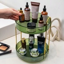 1 pièce Présentoir cosmétique multifonctionnel rotatif à 360 degrés, grand organisateur de salle de bain, organisateur de maquillage de vanité, boîte de rangement de table transparente avec des couches détachables et renforcées pour les grands flacons, sacs, sacs à maquillage, vanité, voyage, sac à maquillage, rangement, organisateur de maquillage, sac de toilette, organisateur de bureau, sac cosmétique, trousse de maquillage, organisateur de maquillage, accessoires de vanité, trousse de maquillage, sacs à maquillage, boîte à bijoux, pochette, support de pinceaux à maquillage, support de pinceaux, organisateur de parfum, sac pochette, cadeaux pour femmes, cadeaux de Noël, idées cadeaux pour femmes, décoration de chambre - Multicolore - Voir 11