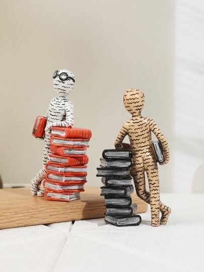 1 Stück Abstrakte Brille & Buchstaben förmige Schreibtisch Accessoires für Heimdekoration, geeignet für Studium, Schlafzimmer, Wohnzimmer, Flur als Geschenk