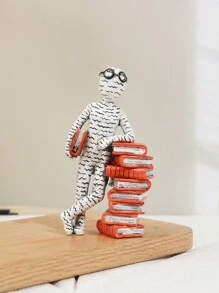 1pc Abstract Eyeglasses & Letter Shaped Desk Accessories For Home Decor, Suitable For Study, Bedroom, Living Room, Foyer Best Gifts Birthday Graduation