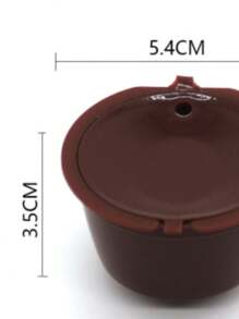 3 Effective Refillable Reusable Coffee Capsule Refreshing - màu nâu - Xem 5