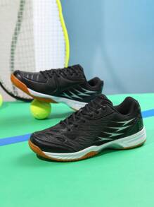 Tennis Shoes Lightweight Pickleball All Court Shoes Indoor Outdoor Badminton Sneaker With Arch Support Court Training  For Men, Women, And Students. Suitable For Badminton, Table Tennis, Tennis, And Other Sports - 黑色 - 查看 8