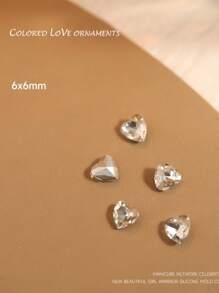 Bộ dụng cụ làm móng DIY hình trái tim nhọn đáy, đầy đủ các loại trang sức lấp lánh, kim cương hình trái tim màu sắc kỳ diệu. Móng tay và các vật dụng làm móng. - Nhiều màu - Xem 5