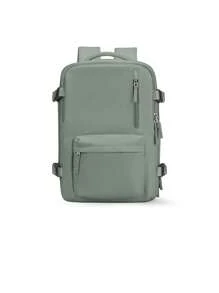 便携式旅行背包，大容量防水尼龙徒步背包，户外笔记本电脑背包，适合旅行、露营、徒步，男女通用，是送给妈妈、爸爸、女儿、朋友的理想礼物，也是新年、情人节和旅行的完美之选。 - 軍綠色 - 查看 5