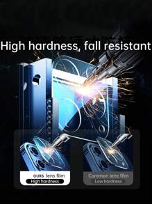 Bộ 3 miếng dán bảo vệ ống kính camera tương thích với iPhone 16 15/15 Plus, kiểu dáng bóng bẩy, đính đá kim cương đơn, độ cứng 9H, chống trầy xước, phụ kiện thời trang, tương thích với ốp lưng (Kim cương hồng) - 3 miếng hồng + 1 miếng film lens tích hợp - Xem 3