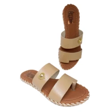 Women's Flat Sandal Flip Flop - Ref. 3223 - 米色 - 查看 1