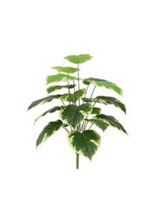 1pc, 23.6in/60cm, Artificial Tropical Plant, Artificial Indoor Outdoor Green Tropical Plant, Artificial Hawaiian Palm Green Leaves, 18-Fork Large Artificial Ruscus Leaves, Fake Plastic Green Sea Turtle Leaves, Tropical Artificial Palm Leaves, Large Size Plastic Palm Plant Leaves, Realistic Texture Leaf Home Garden Decor (Unassembled) (No Pot)