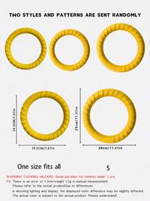 1pc Yellow Dog Toy For Large Dogs, Interactive Tug Of War Rope, , Squeaky & Durable, Suitable For Golden Retriever & Border Collie, A Good Way To Relieve Dogs Stress - Yellow - View 6