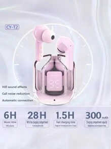 T2 In Ear Earphones/Sports/Outdoor/Leisure/Sleep Wireless Earbuds (Wireless Earphones/Wireless Earphones) New Wireless Version Earbuds With Low Latency, High-Quality HiFi 9D Suitable For Video Games/Movies/Anime/TV Dramas/Cartoons/Fantasy/Space/Animals/Sports/Nature/Music/Flowers/Festivals Christmas, Festivals, Promotional Gifts, The Best Gift For Men And Women