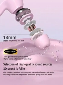 T2 In Ear Earphones/Sports/Outdoor/Leisure/Sleep Wireless Earbuds (Wireless Earphones/Wireless Earphones) New Wireless Version Earbuds With Low Latency, High-Quality HiFi 9D Suitable For Video Games/Movies/Anime/TV Dramas/Cartoons/Fantasy/Space/Animals/Sports/Nature/Music/Flowers/Festivals Christmas, Festivals, Promotional Gifts, The Best Gift For Men And Women