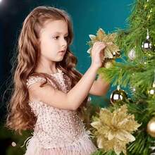 1 Máy Tính Trang Trí Giáng Sinh Hoa Trang Trí Cây Giáng Sinh Phụ Kiện Nhỏ Mô Phỏng Hoa Cao Cấp Cảm Giác Thành Mặt Dây Chuyền - Nhiều màu - Xem 8