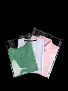 100 Stücke klare selbstklebende Plastiktüten, Geschenkverpackungstüten in mehreren Größen, OPP-Qualitätsmaterial Versandbeutel, geeignet für Grußkarten, Bücher, Büromaterial Versand und Verpackung, wasserdicht und staubdicht, für Geschenkverpackung und Büro-/Schulbedarf Organisation - Transparent - Übersicht 6