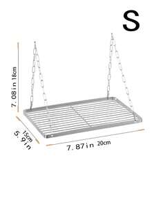 1 件不锈钢储物架，壁挂式收纳架，无需钻孔 - 黑色 - 查看 5
