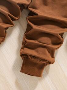 Tween Girls Họa tiết hoạt hình In áo cổ tròn và quần bó sát - trắng - Xem 6