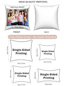 1个可定制姓名/文字/照片/肖像的DIY抱枕套，适用于家人、孩子、宠物、朋友、沙发、卧室，四季皆宜，不含枕芯，柔软舒适，可定制，独特个性化，是送给男友、女友、男友、爸爸、妈妈、家人、朋友、宠物的理想礼物，适合周年纪念日、情人节、母亲节、生日、儿童节、父亲节、毕业典礼、婚礼、圣诞节、乔迁之喜等场合。可用于沙发、床、汽车、茶室、客厅等场所。定制抱枕套，家居焕新，圣诞礼物好物。 - 彩色 - 查看 9
