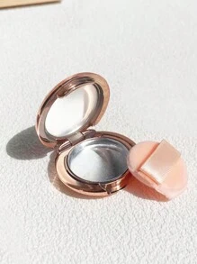 1个玫瑰金圆形迷你化妆镜，含粉扑和眼影盘旅行收纳盒，1克，化妆品，便宜，房间装饰，梳妆台，旅行，卧室，化妆配件，便宜，圣诞礼物，化妆品，化妆工具，便宜货，礼物，女士礼物，圣诞礼物，赠品，旅行，便宜货，旅行必备 - 金色 - 查看 7