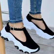 Papete Sandal Sneakers Tractored Platform ADD Adjustable Softness Various New Colors 34 To 39 - Adjustment Buckle - 黑色 - 查看 2