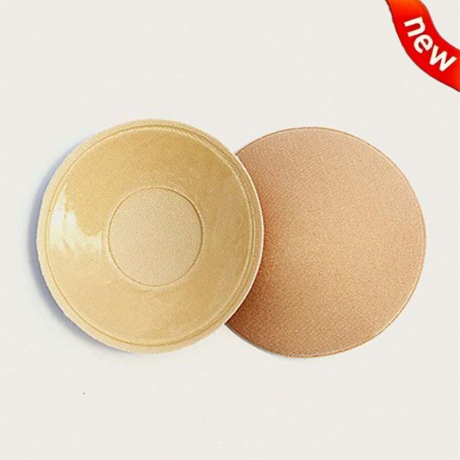 1 par de Almohadillas casuales para cubrir pezones de mujeres DOUBLJU con cinta adhesiva para el Body, esenciales para vacaciones en la playa