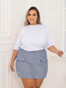 Kit With 2 Tshirt T-Shirt Blouse Women's Plus Size Oversized Zaraa Style Drop Shoulder Casual Premium Cotton Gift - Green - View 2